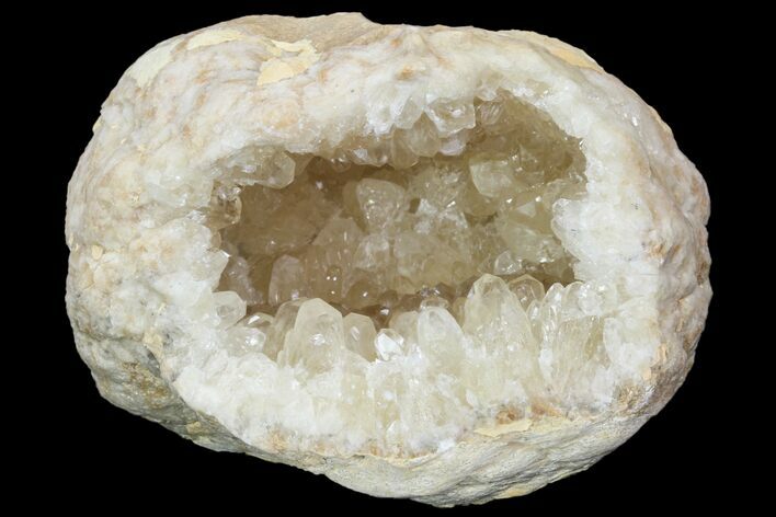 Fluorescent Calcite Geode Half - Morocco #89689